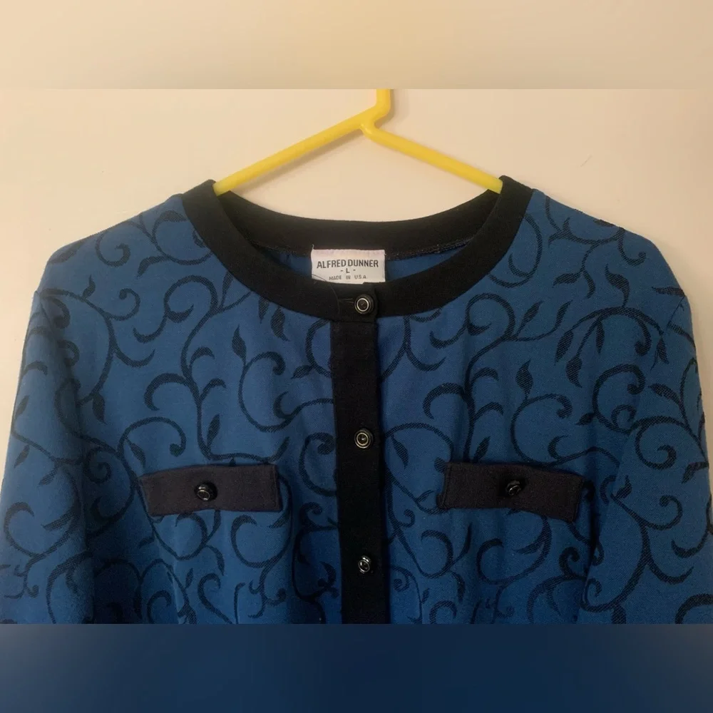 Alfred Dunner Floral Swirl Cardigan Sweater - Picture 2 of 5